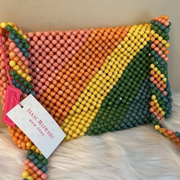 NWT Isaac Mizrahi Colorful Beaded Crossbody Bag - Picture 3 of 9